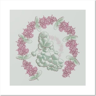 Succulent Sprite - sedum sieboldii Posters and Art